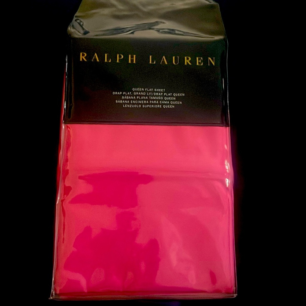RALPH Lauren Queen Sheet Set Fun Vibrant Hot Pink Never Used